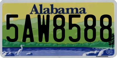 AL license plate 5AW8588