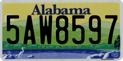 AL license plate 5AW8597