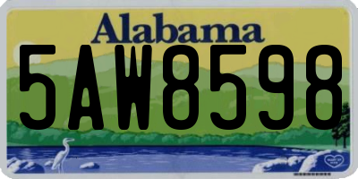 AL license plate 5AW8598