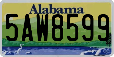 AL license plate 5AW8599