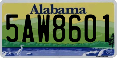 AL license plate 5AW8601