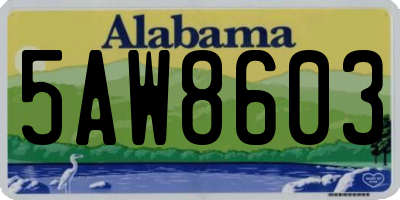 AL license plate 5AW8603