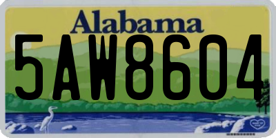 AL license plate 5AW8604