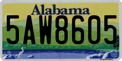 AL license plate 5AW8605