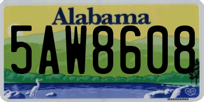 AL license plate 5AW8608