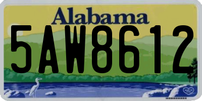 AL license plate 5AW8612