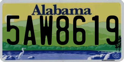 AL license plate 5AW8619