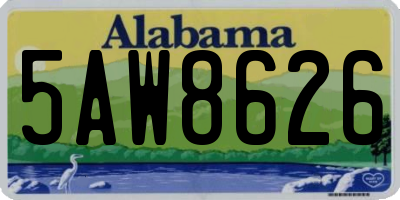 AL license plate 5AW8626