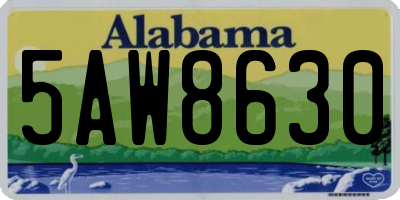 AL license plate 5AW8630