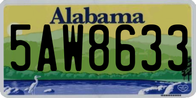 AL license plate 5AW8633