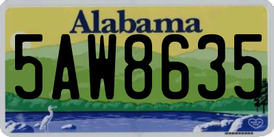 AL license plate 5AW8635