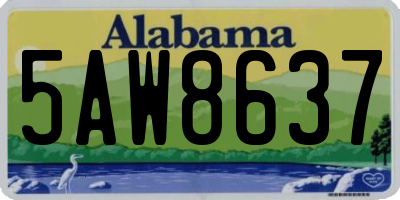 AL license plate 5AW8637