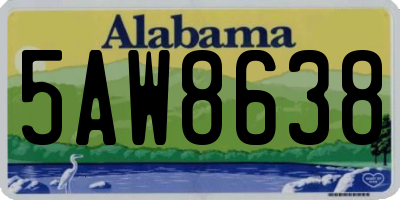 AL license plate 5AW8638