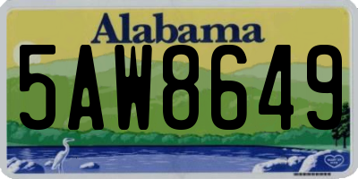 AL license plate 5AW8649
