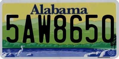 AL license plate 5AW8650