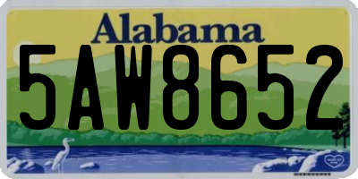 AL license plate 5AW8652