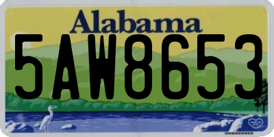 AL license plate 5AW8653