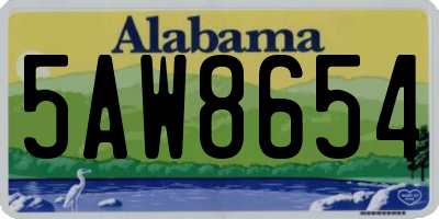 AL license plate 5AW8654