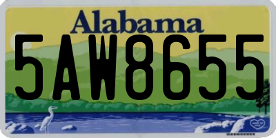 AL license plate 5AW8655