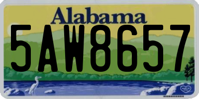 AL license plate 5AW8657