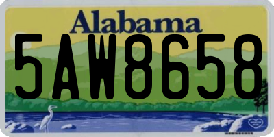 AL license plate 5AW8658