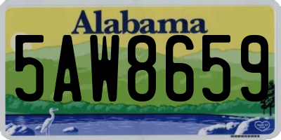 AL license plate 5AW8659