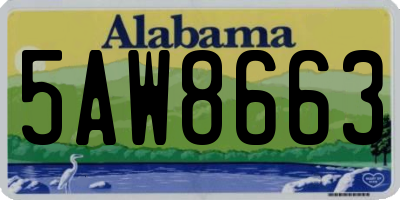 AL license plate 5AW8663