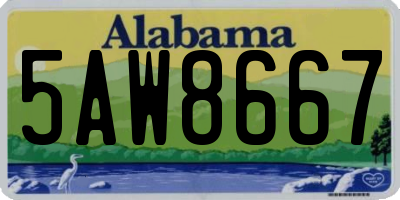 AL license plate 5AW8667