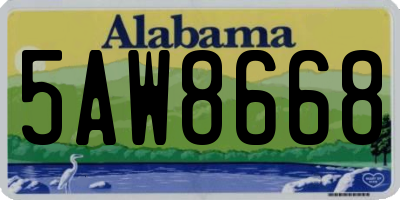 AL license plate 5AW8668