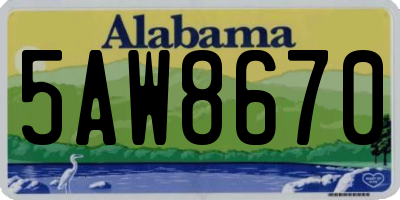AL license plate 5AW8670