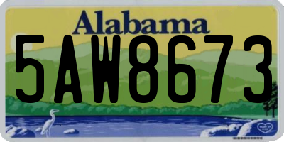 AL license plate 5AW8673