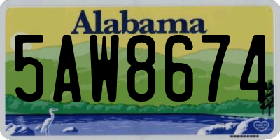 AL license plate 5AW8674