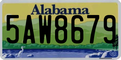 AL license plate 5AW8679