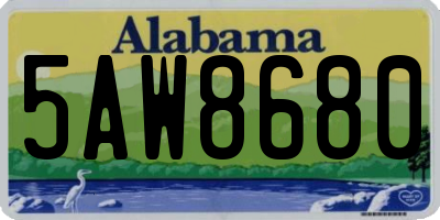 AL license plate 5AW8680