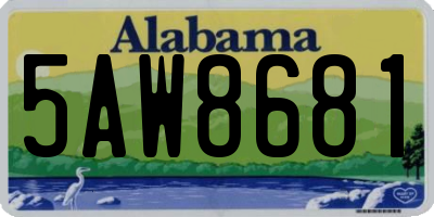 AL license plate 5AW8681