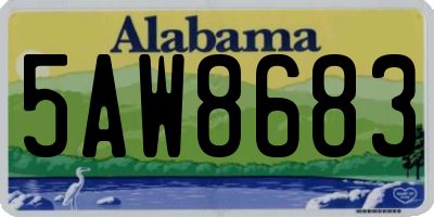 AL license plate 5AW8683