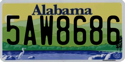 AL license plate 5AW8686