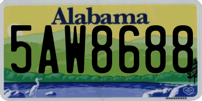 AL license plate 5AW8688