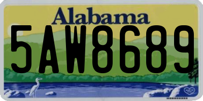 AL license plate 5AW8689