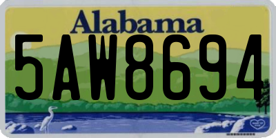 AL license plate 5AW8694