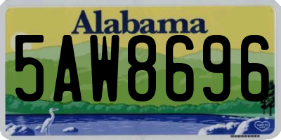 AL license plate 5AW8696