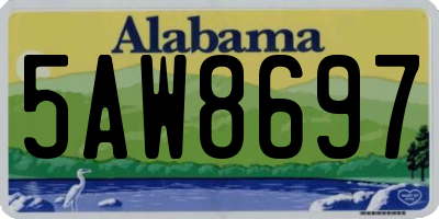 AL license plate 5AW8697