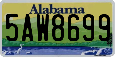 AL license plate 5AW8699