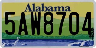 AL license plate 5AW8704