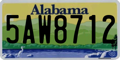 AL license plate 5AW8712