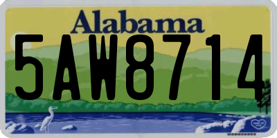 AL license plate 5AW8714