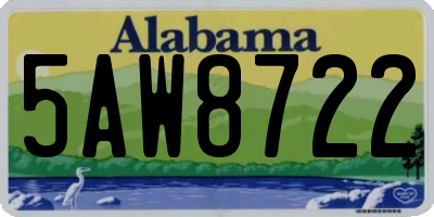 AL license plate 5AW8722