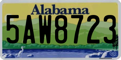 AL license plate 5AW8723