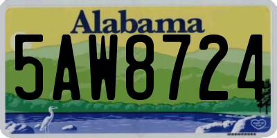AL license plate 5AW8724