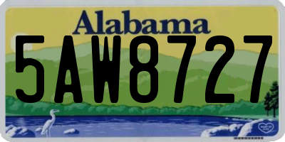 AL license plate 5AW8727
